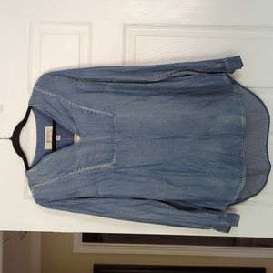 Ryan Michaels Embroidered Denim Shirt